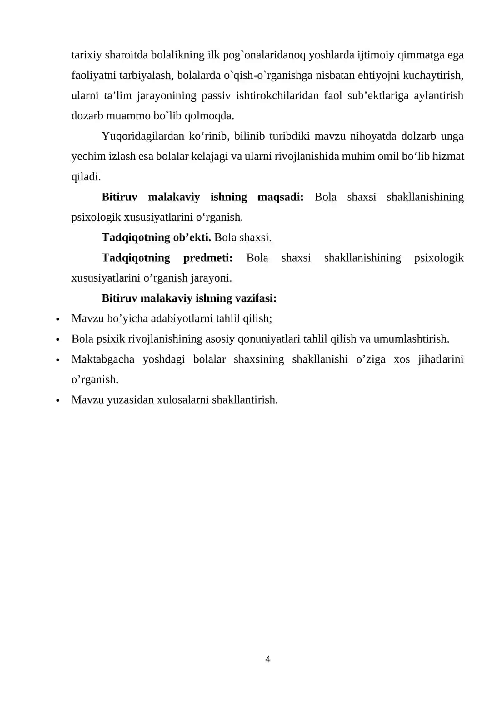 Umumiy o‘rta ta’lim muassasalari psixologi xuquqini berish kasbiy qayta tayyorlash kursi tinglovchisi 4