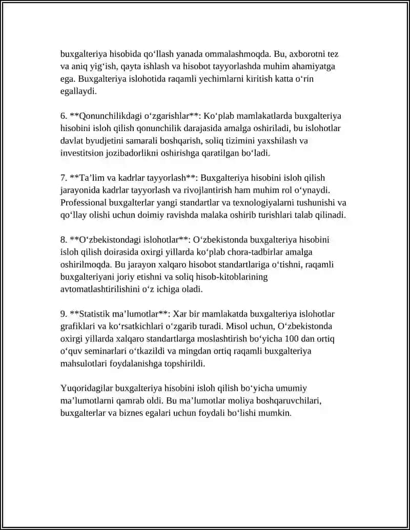 BUXGALTERIYA HISOBINI ISLOH QILISH BOSQICHLARI 4