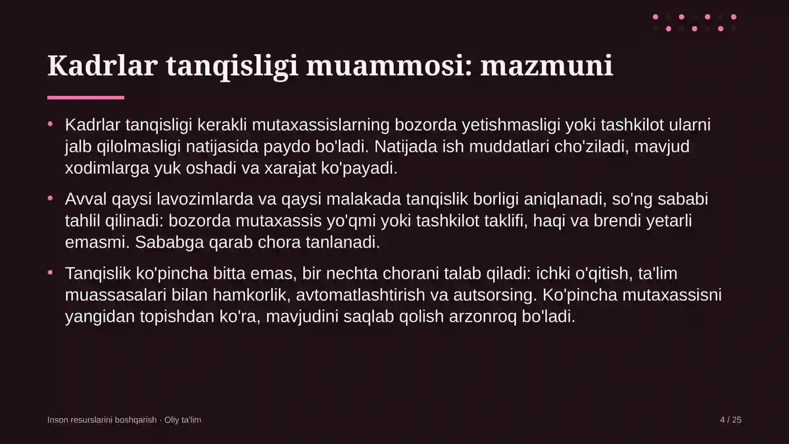 Kadrlar tanqisligi muammosi 4