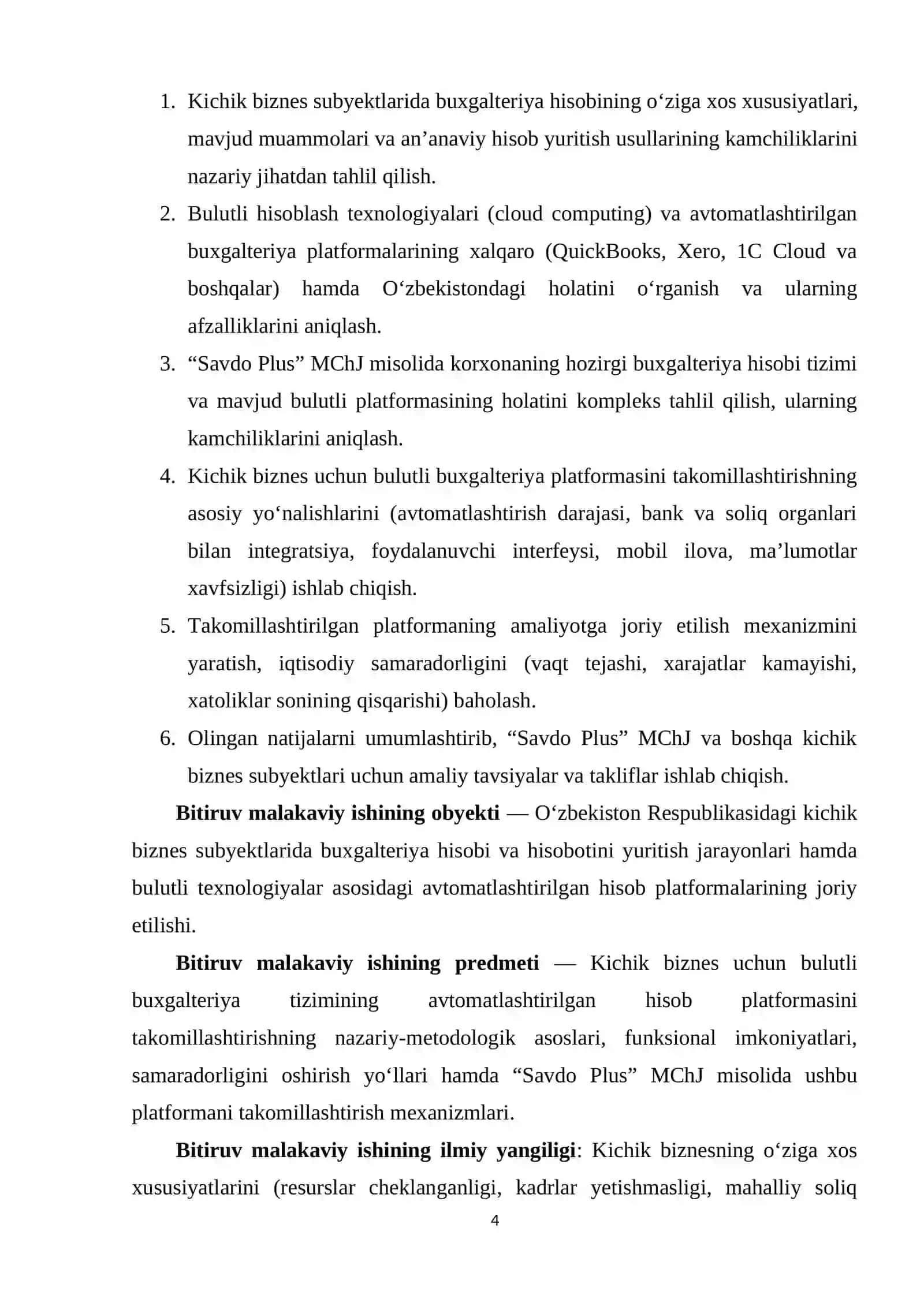 KICHIK BIZNESDA BUХGALTERIYA HISOBINING NAZARIY ASOSLARI VA BULUTLI TEXNOLOGIYALAR 4
