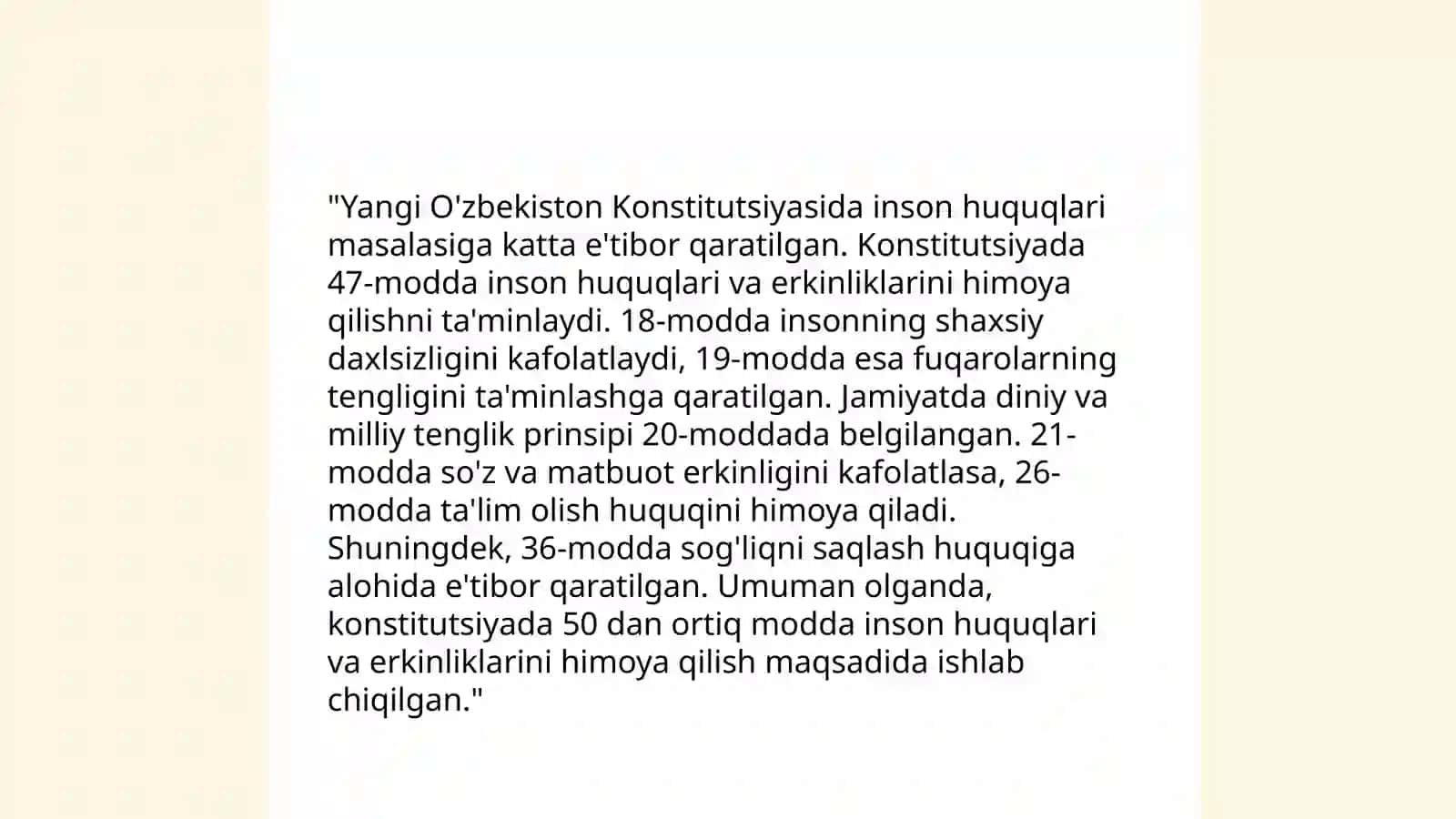 Yangi O'zbekistonda inson huquqlari va erkinliklari 4