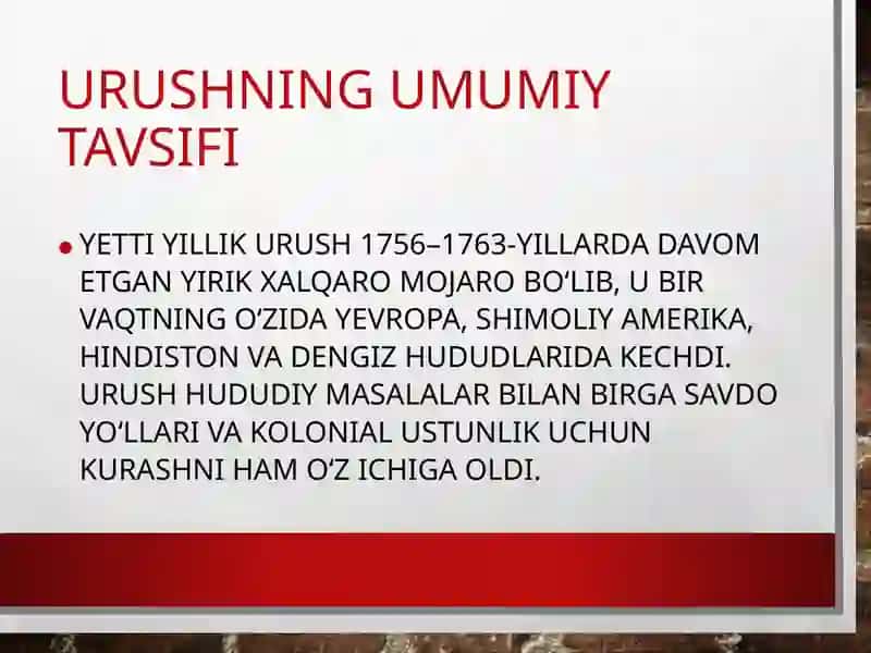 Urushning umumiy tavsifi 4