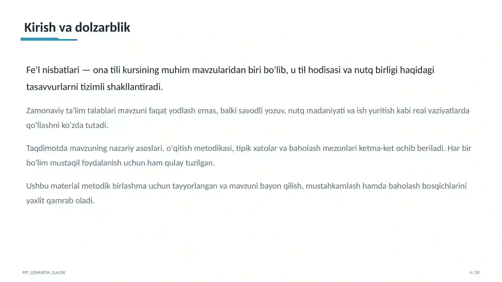 Fe'l nisbatlari (7-sinf) 4