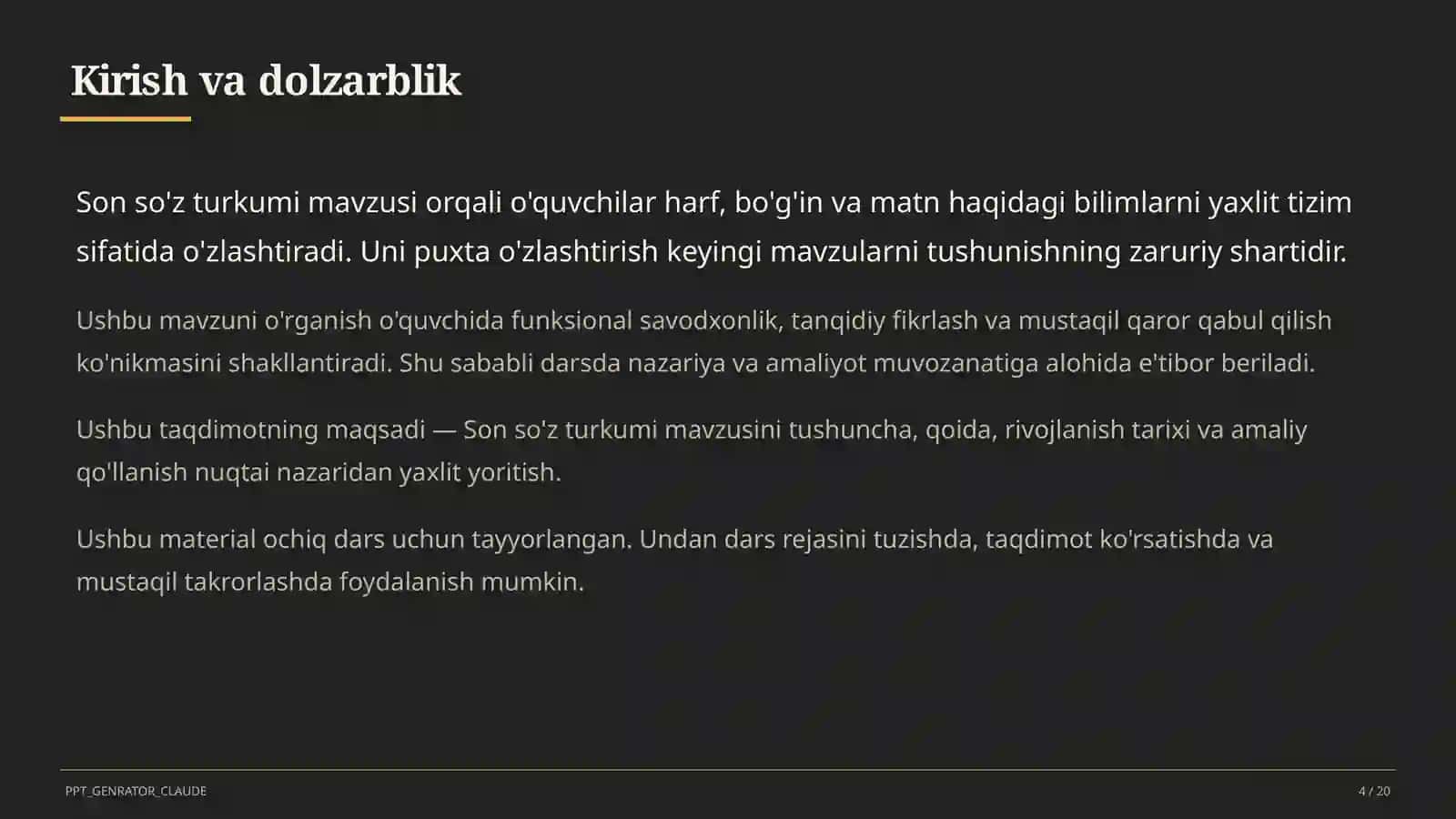 Son so'z turkumi (4-sinf) 4