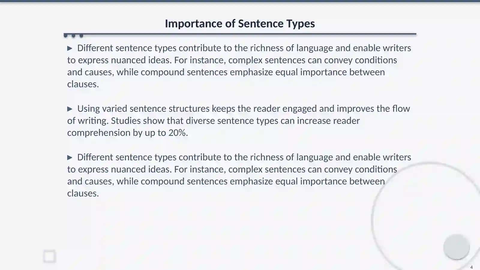 Composite, compound and complex sentences 4