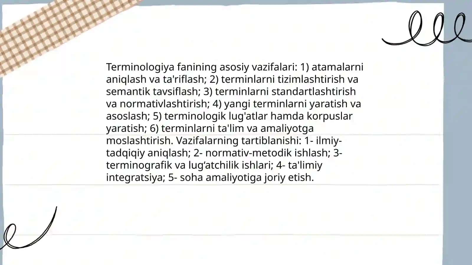 O'zbek terminologiyasi fanning maqsad va vazifalari 4
