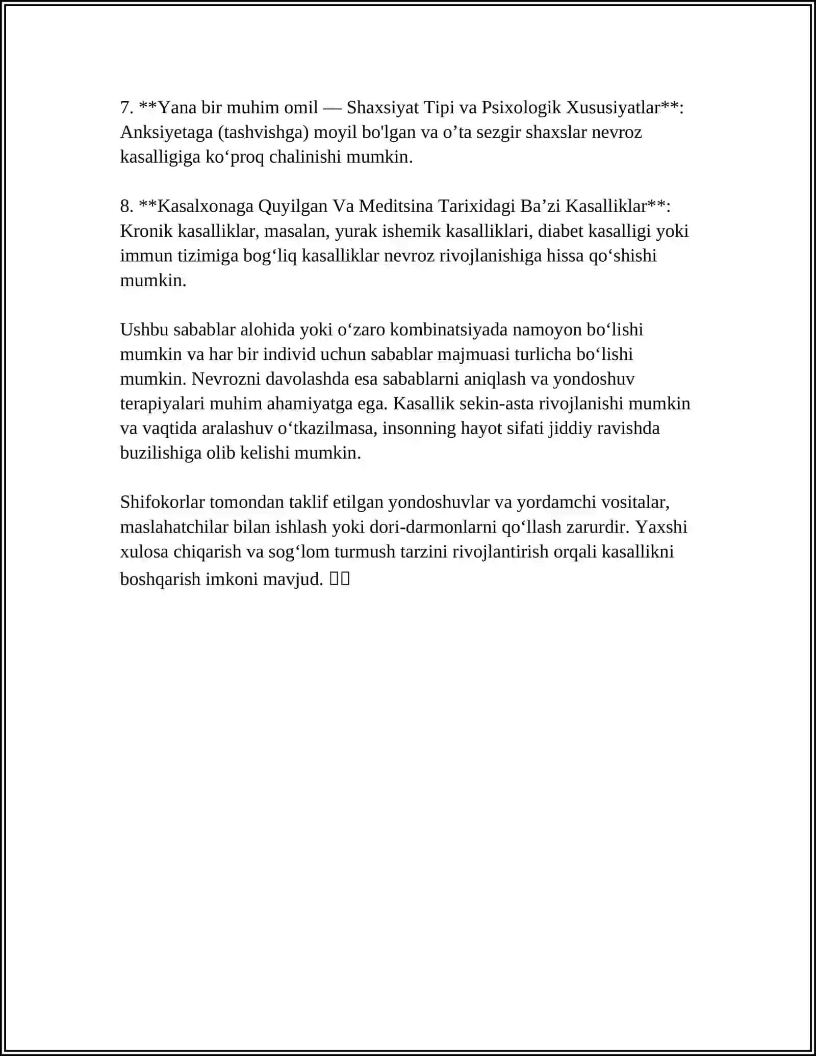 NEVROZ KASALLIGINI KELIB CHIQISH SABABLARI VA OLDINI OLISH YOʻLLARI 4