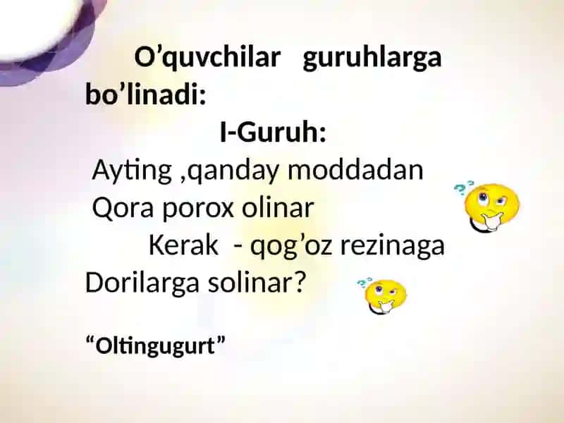 Oltingugurtva va uning birikmalari 4