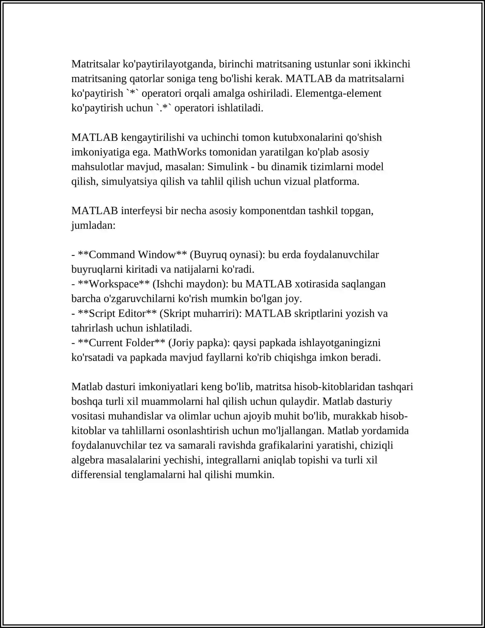 MATLAB - FAYLDAGI SO'ZLARNI TESKARI TARTIBDA O'QIVCHU DASTURNI YOZING 4