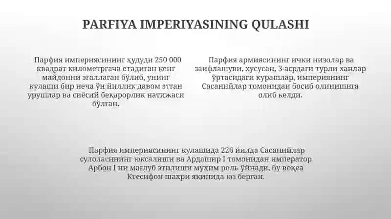 Parfiya Imperiyasining Tarixi 4