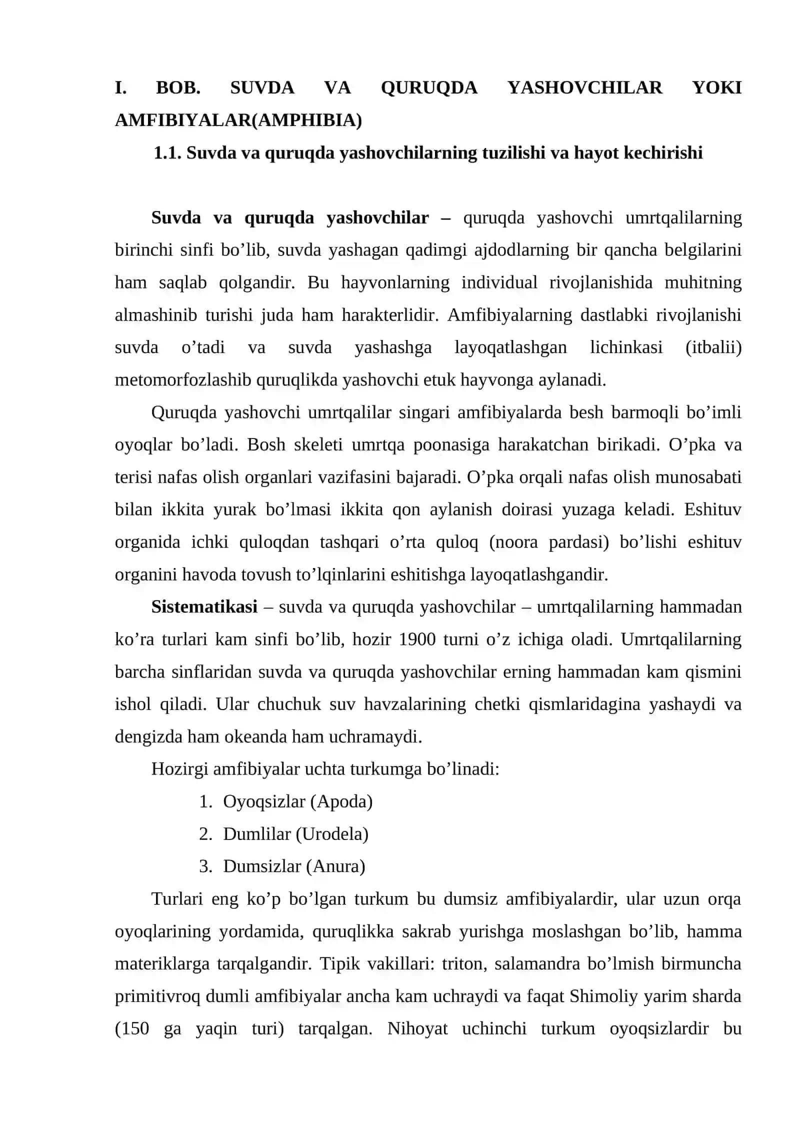 KO’L BAQASI MISOLIDA AMFIBIYALARNING TUZILISHI VA BIOLOGIC XUSUSIYATLARI 4