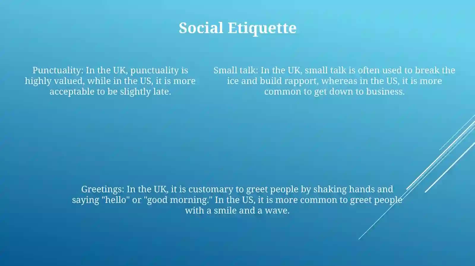 Cultural Differences Between Usa And Uk 4