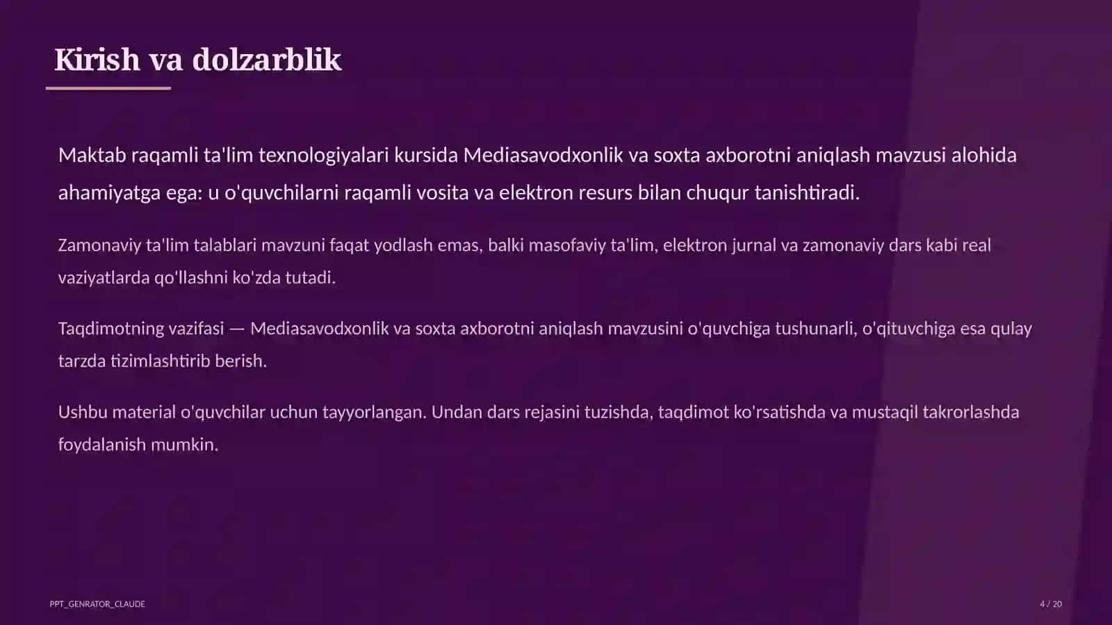 Mediasavodxonlik va soxta axborotni aniqlash 4