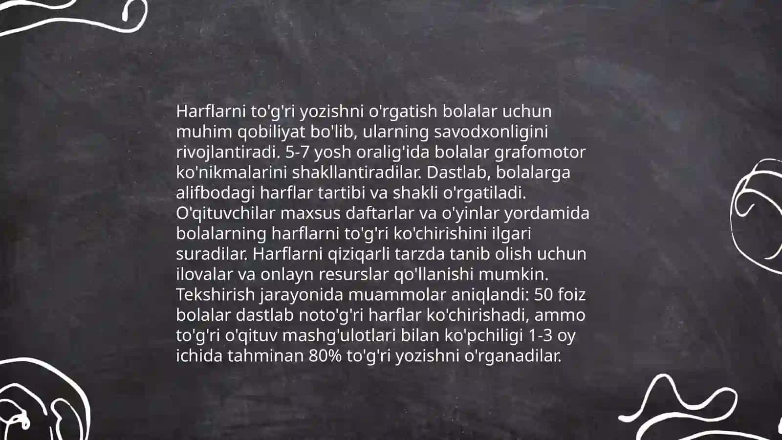 Yozma nutqni shakllantirishga oid karreksion ishlar 4