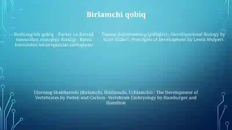 Tuxum Xujayrasining Qobiqlari, Ularning Shakllanishi (Birlamchi, Ikkilamchi, Uchlamchi) Mavzusiga Oid Adabiyotlarni Oqish Va Maruza Tayyorlash 4