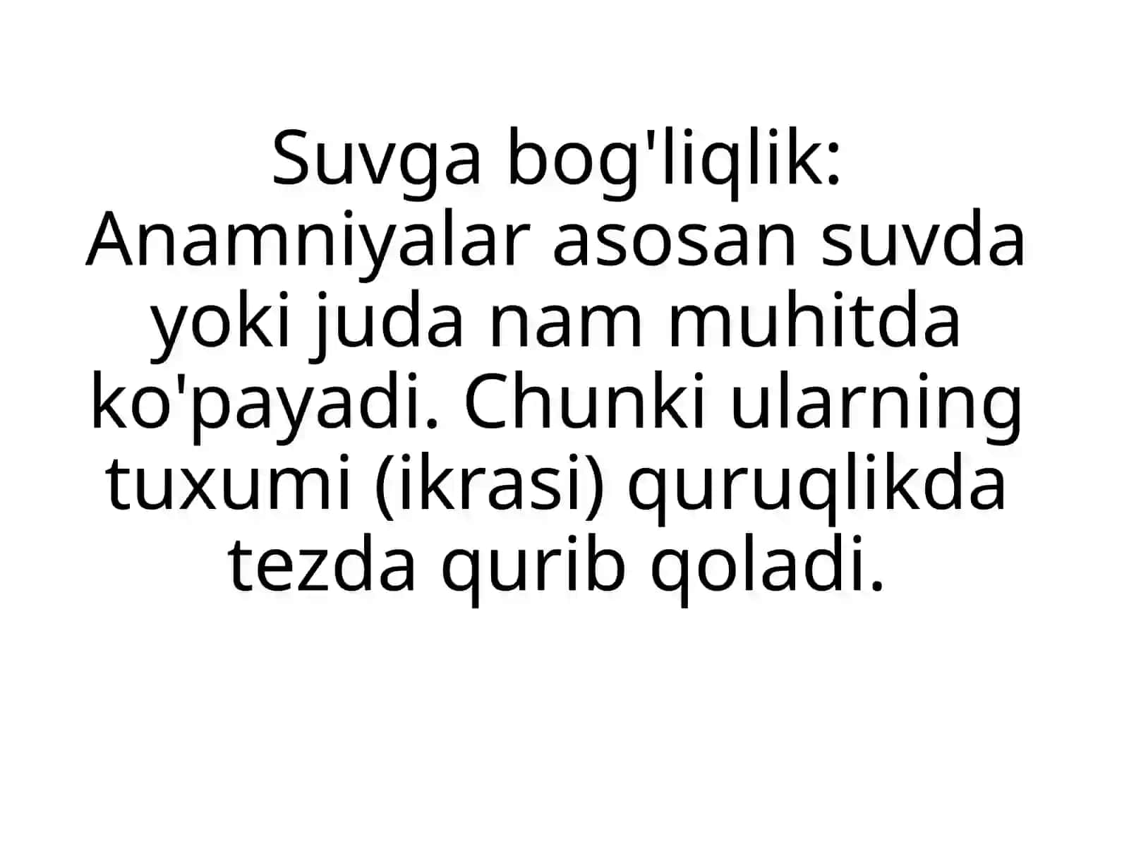 Murtakxaltasiz-Anamniyalar(Anamnia)vamurtakxaltaliAmniotlar(Amniota)guruhigakiruvchiumrtqalilargaxosxususiyatlar 4