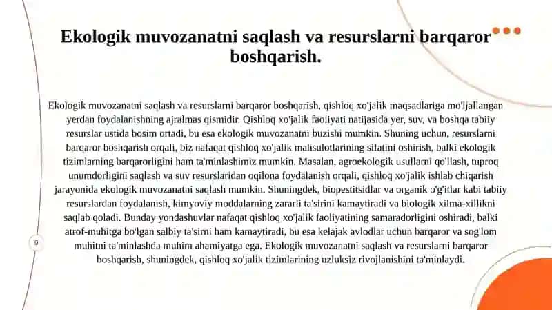 Yerdan foydalanishning samaradorligini oshirish uchun agrar texnologiyalarni joriy etish 4