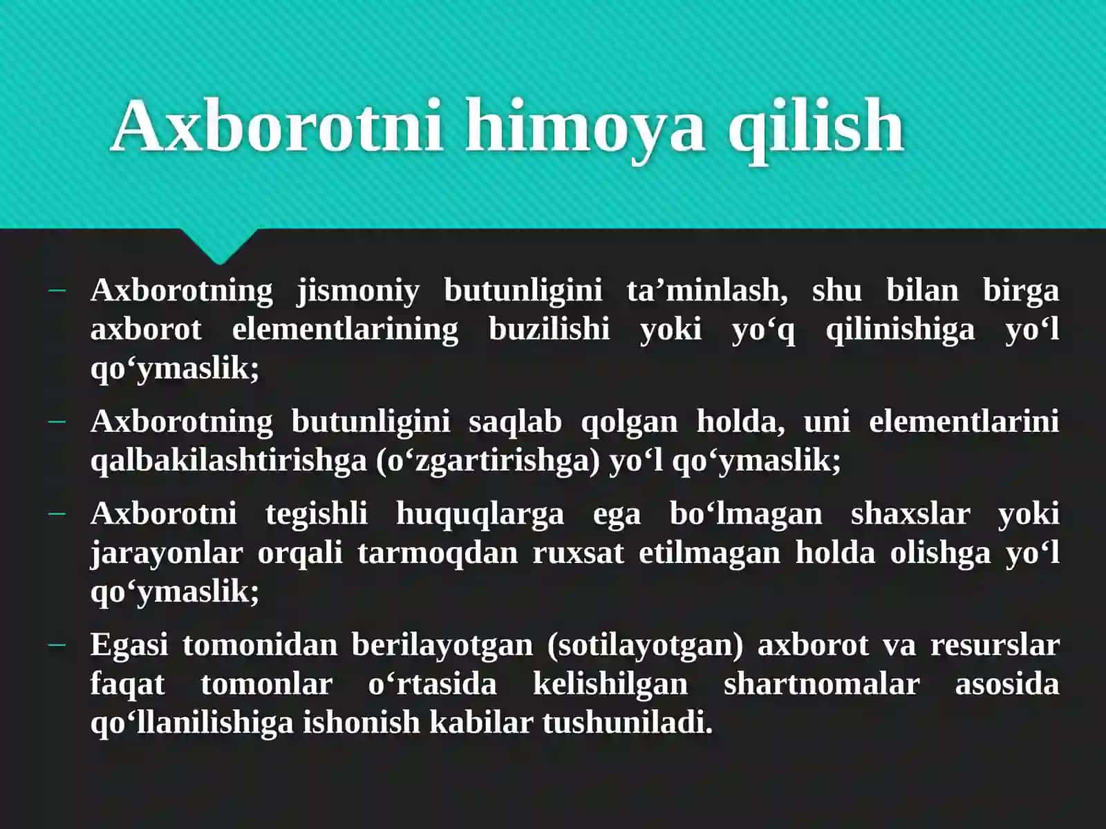 Axborot xavfsizligi 4