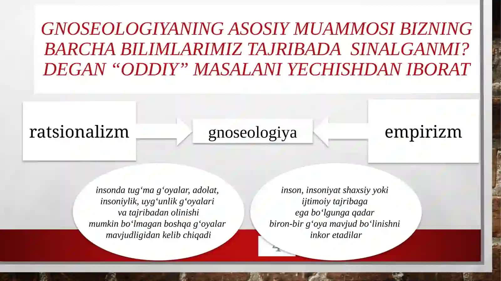 Bilish falsafasi(gnoseologiya) 4