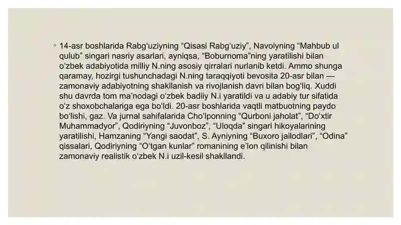 Nasriy asarlar bilan ishlash 4