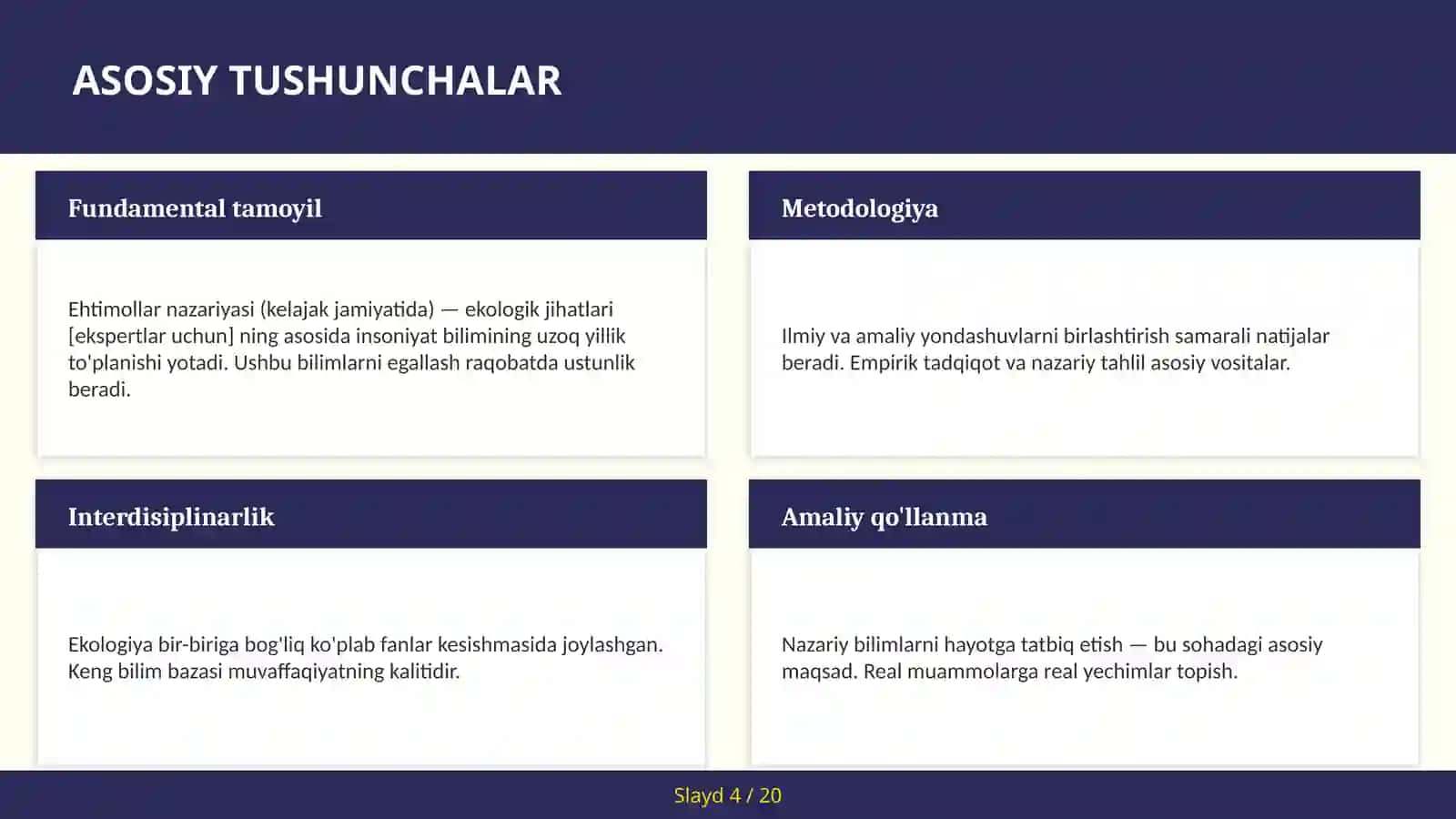 Ehtimollar nazariyasi (kelajak jamiyatida) — ekologik jihatlari [ekspertlar uchun] 4