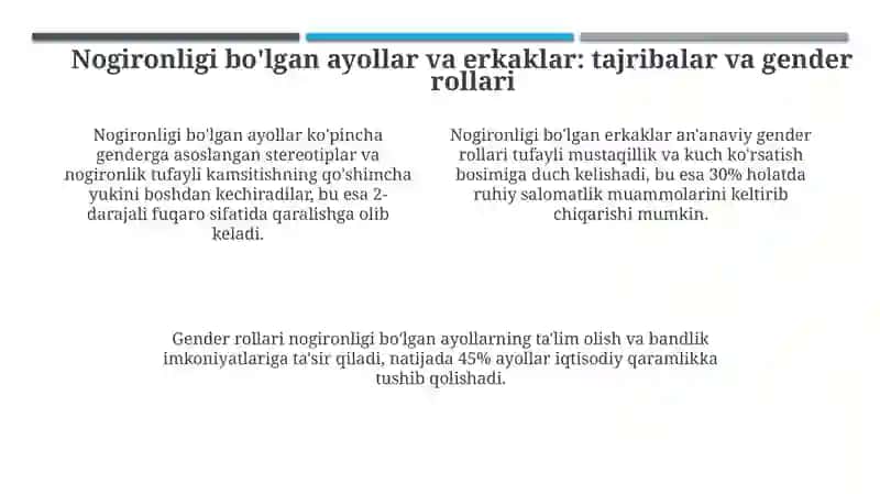 Gender va nogironlik 4