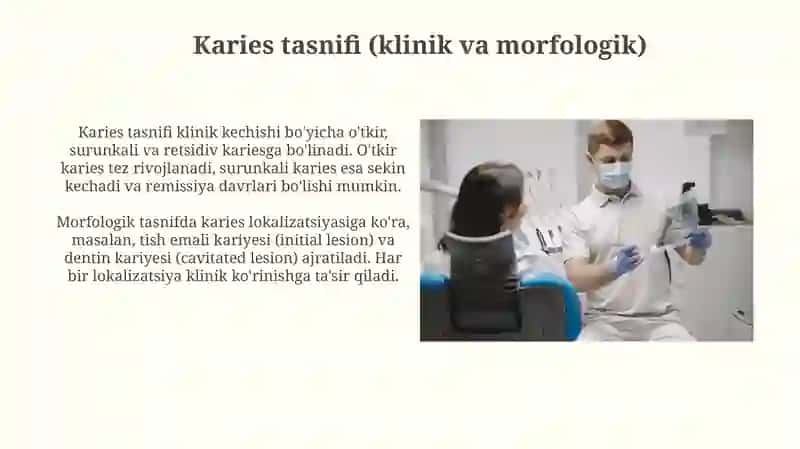 Yuza kariesni klinik kechishi va shakliga qarab davolash 4