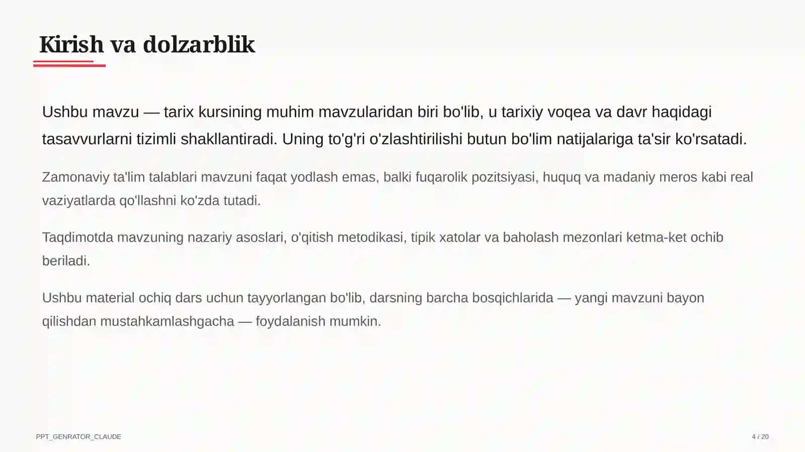 Mustaqil O'zbekistonning davlat ramzlari va Konstitutsiyasi (11-sinf) 4