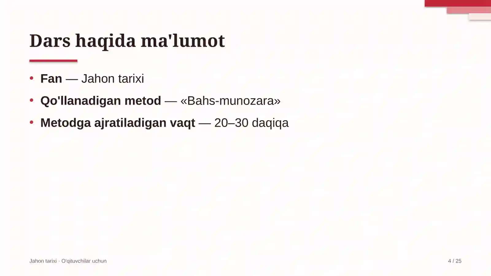 jahon tarixi darslarida bahs munozara metodidan foydalanish 6795 4