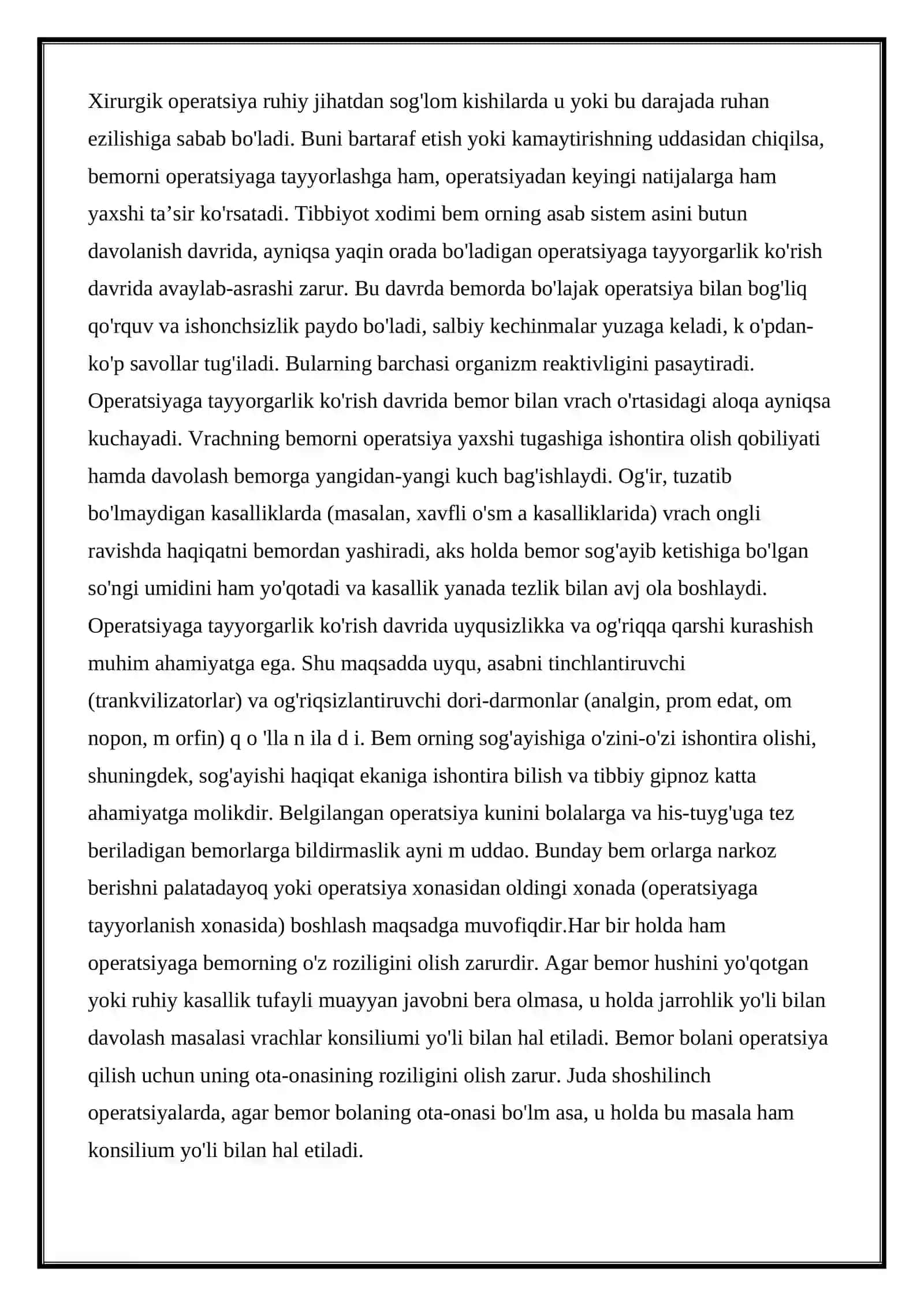 XIRURGIYA BO’LIMIDAGI ISHLAR 4