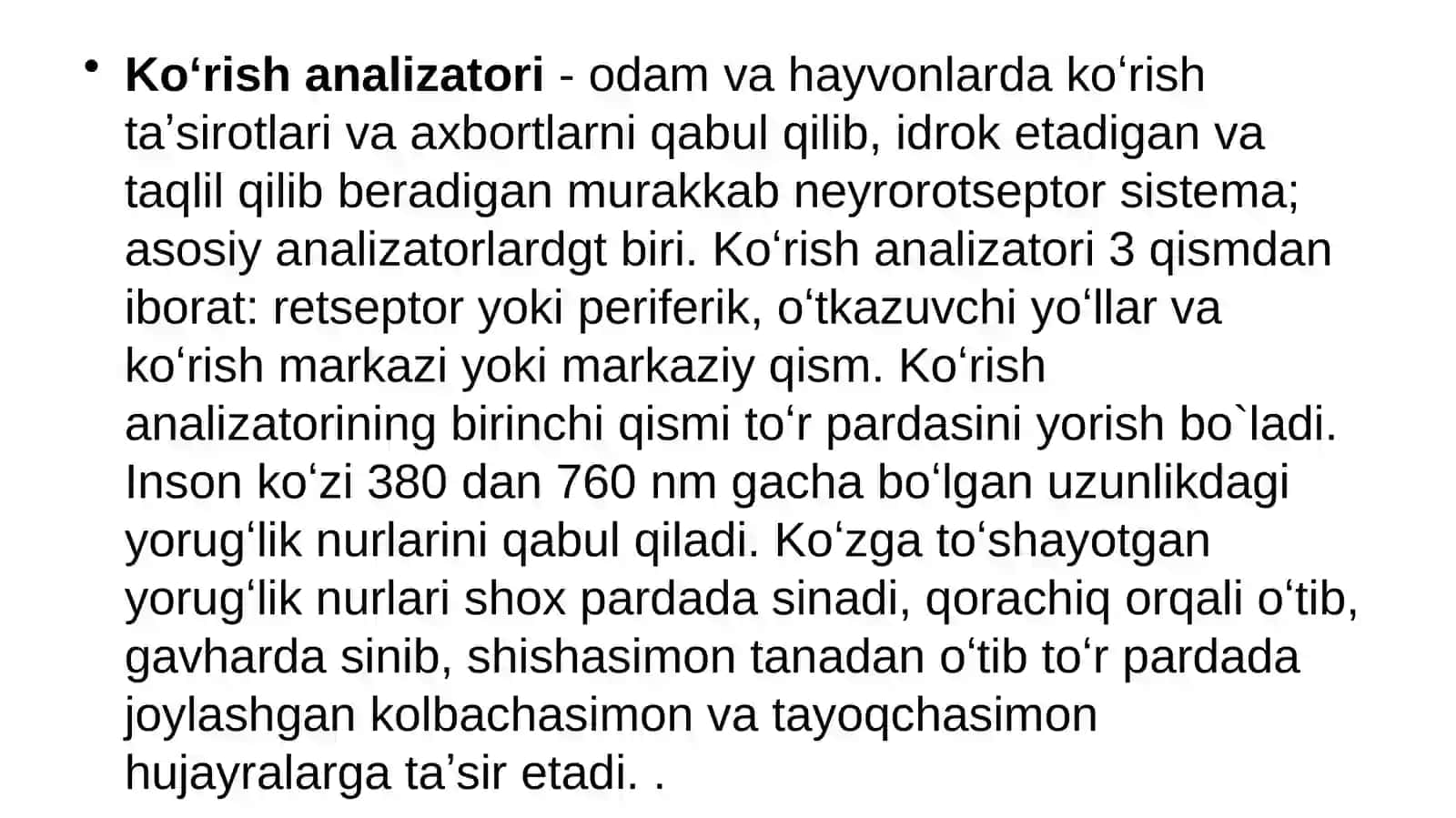 Koʻrish analizatori 4