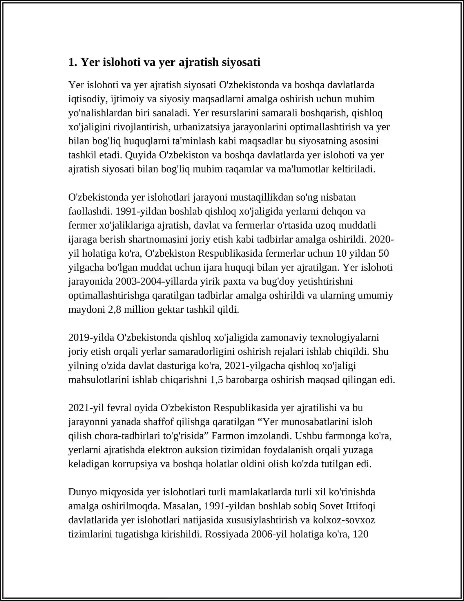 MUSTAQILLIK YILLARIDA QISHLOQ XOʻJALIGI VA SANOAT SOHASIDAGI OʻZGARISHLAR 4