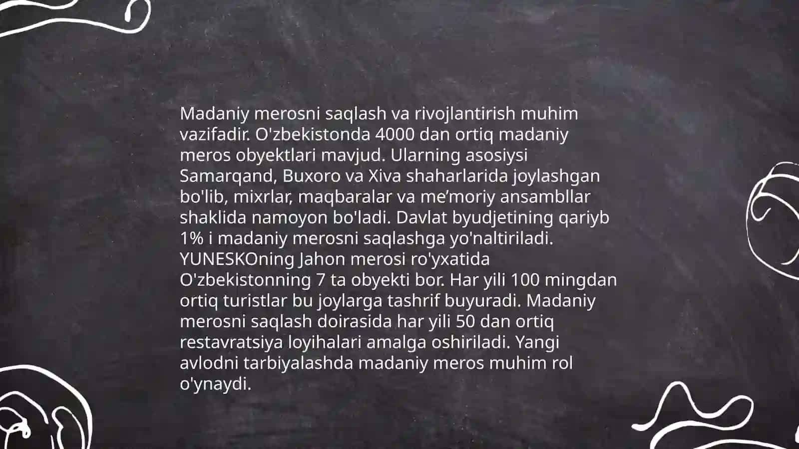 O'zbek milliy qadriyatlarini tiklash 4