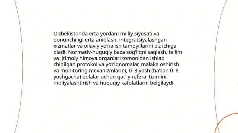O‘zbekistonda ilk yoshdagi bolalarga erta yordamni yuzaga kelishi va rivojlanishi 4