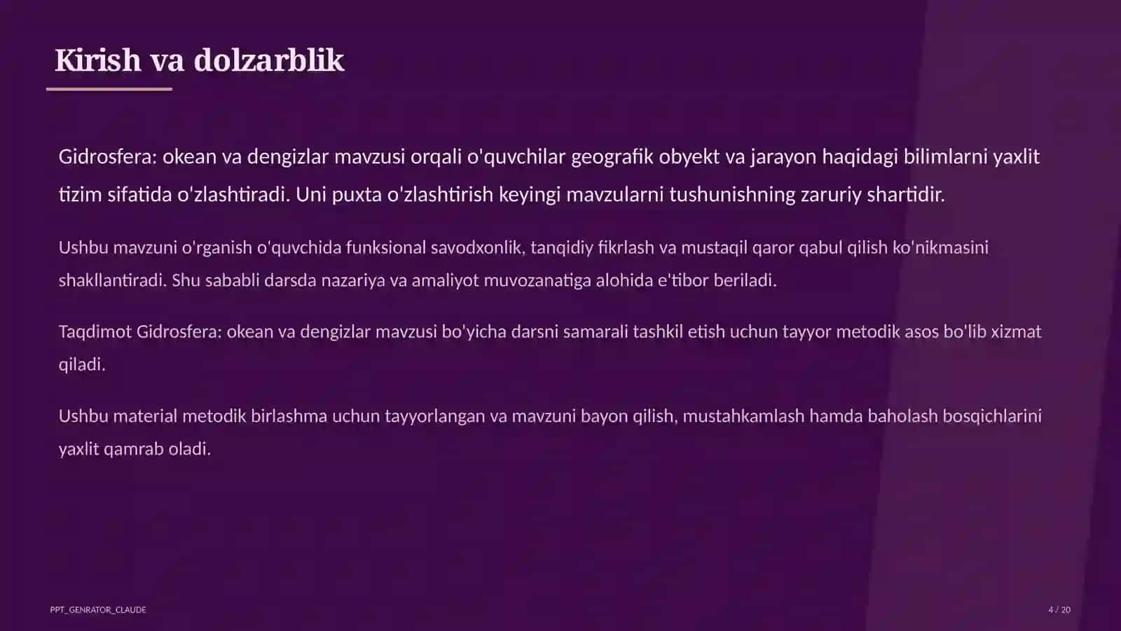 Gidrosfera: okean va dengizlar (6-sinf) 4