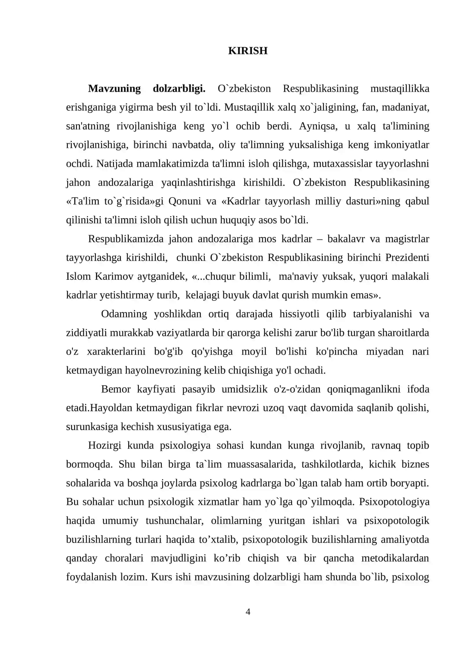 Psixopotologik buzilishlar 4