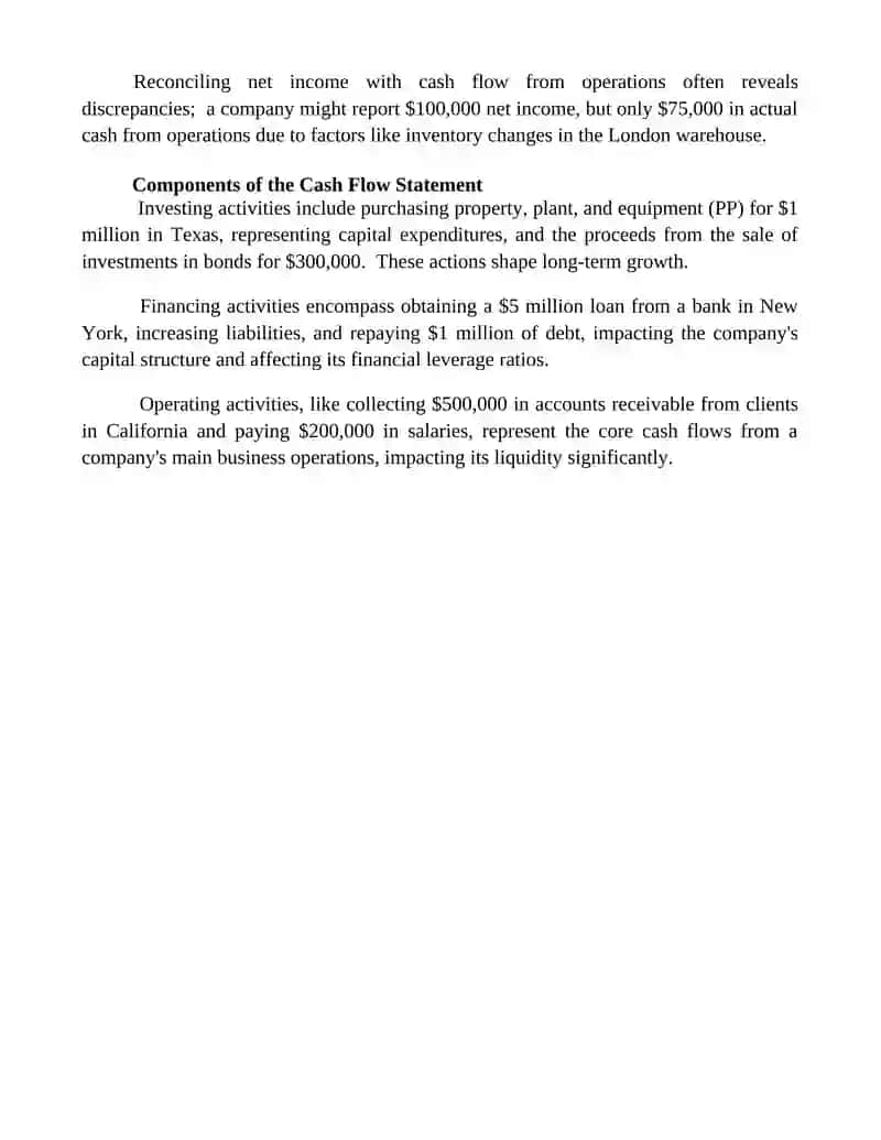 Cash flow statements 4