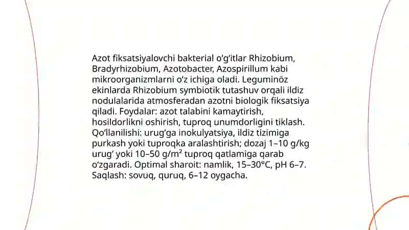 Bakteriologik oʻgʻitlar va ularning qoʻllanilishi 4