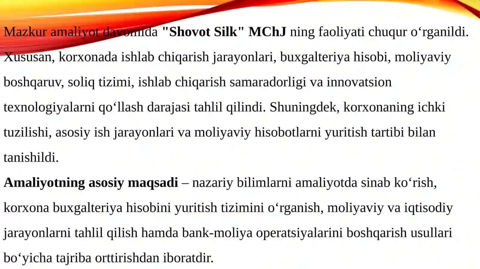 «Shovot  Silk»  MCHJ   pillani qayta  ishlash korxonasi 4