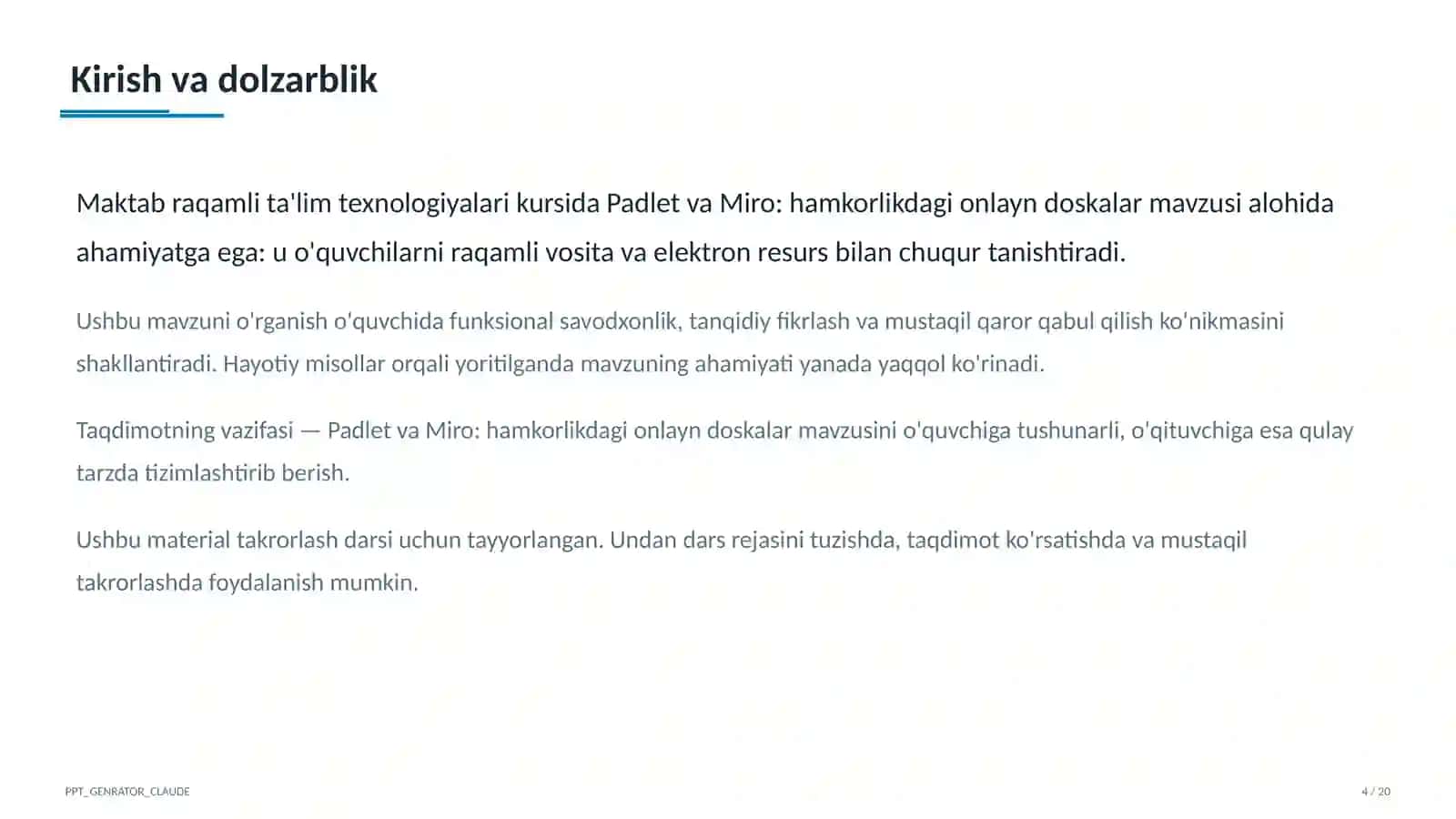 Padlet va Miro: hamkorlikdagi onlayn doskalar 4