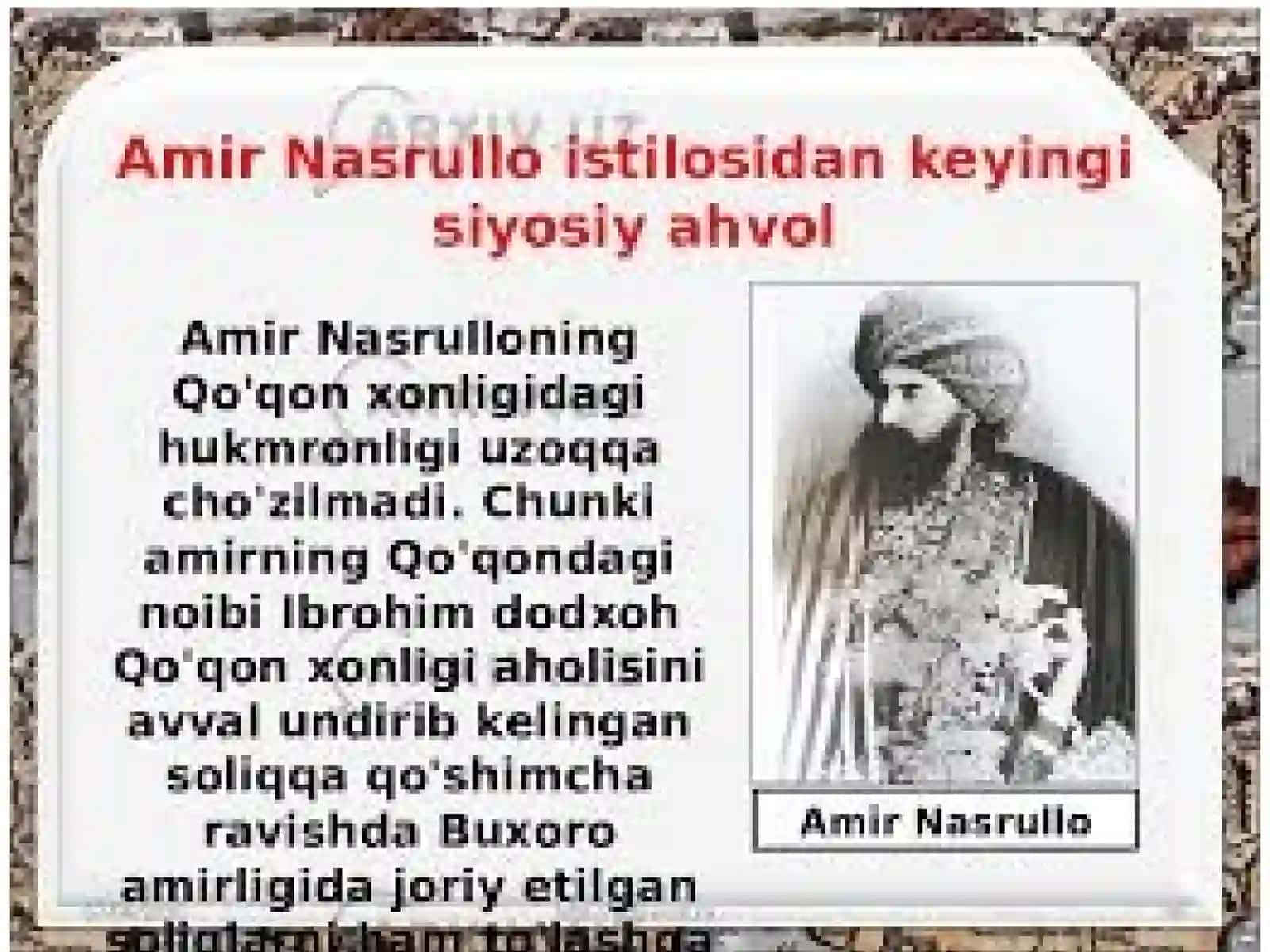 O'zbekiston Tarixi fanidan slayd 4