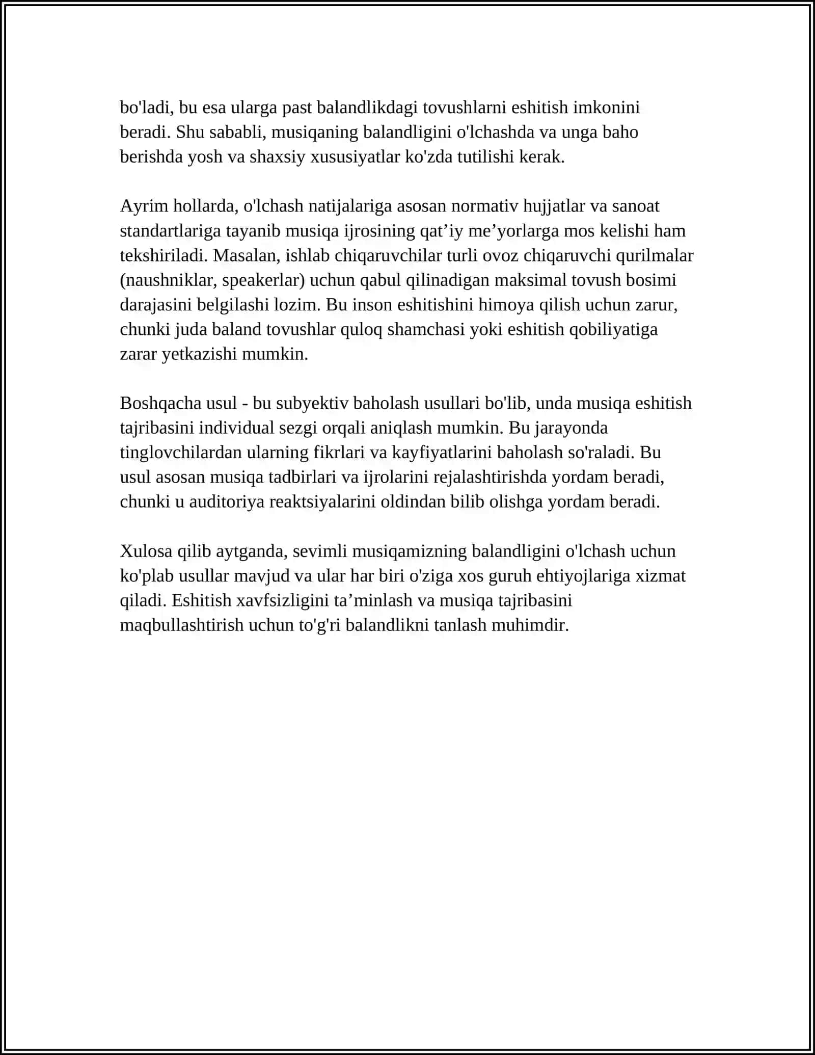 SEVIMLI MUSIQAM TOVUSHINING BALANDLIGI VA QATTIQLIGI 4