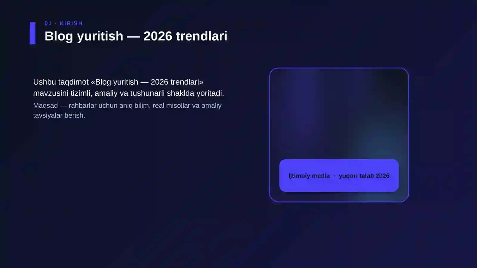 Blog yuritish — 2026 trendlari 4