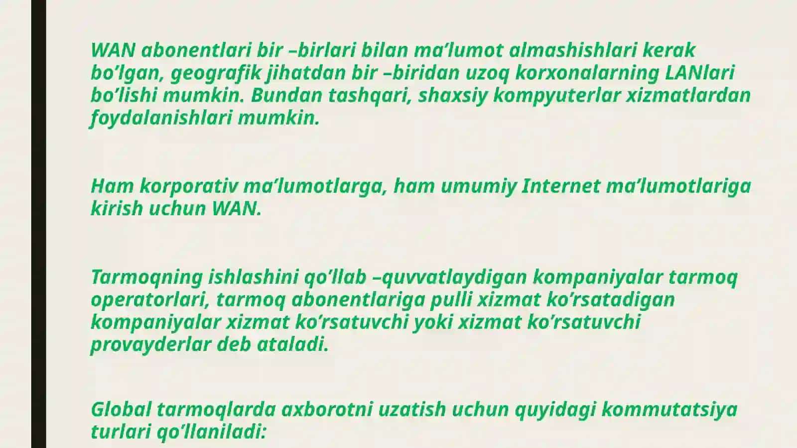 Global tarmoqlar ADPi 4