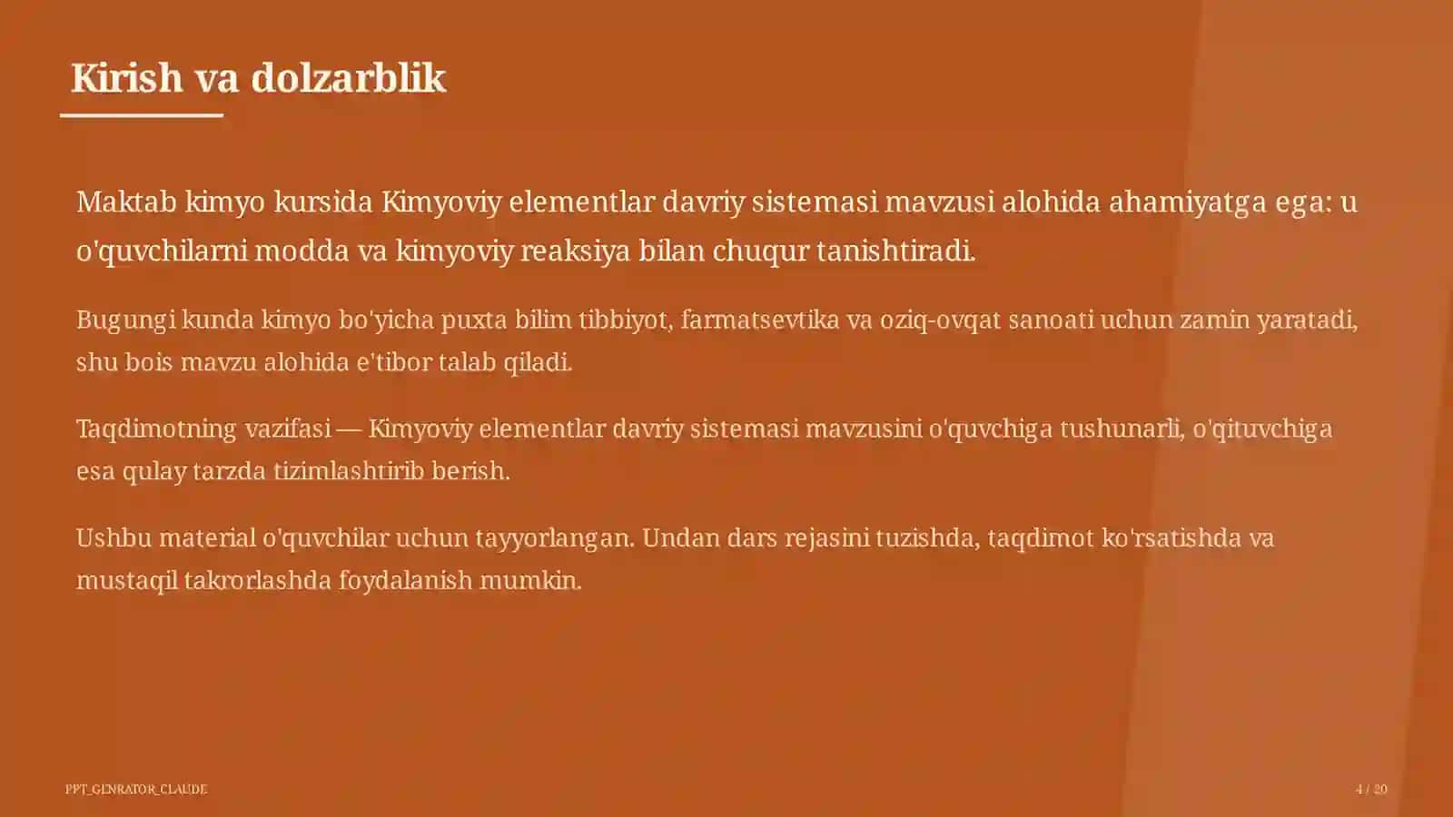 Kimyoviy elementlar davriy sistemasi (8-sinf) 4
