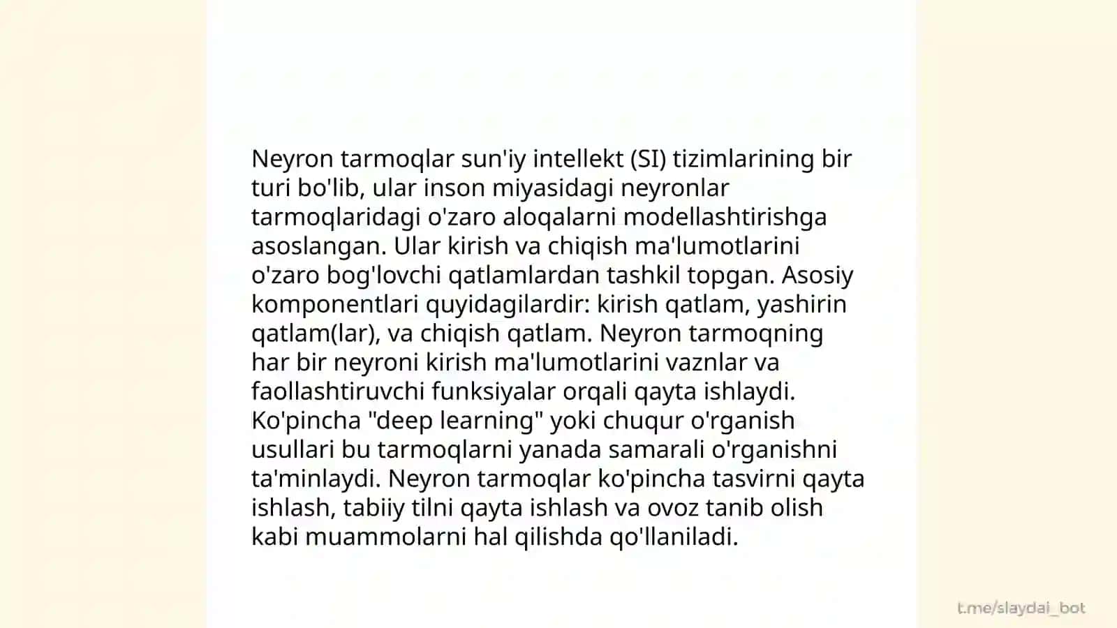 Neyron tarmoqlar tarixi 4