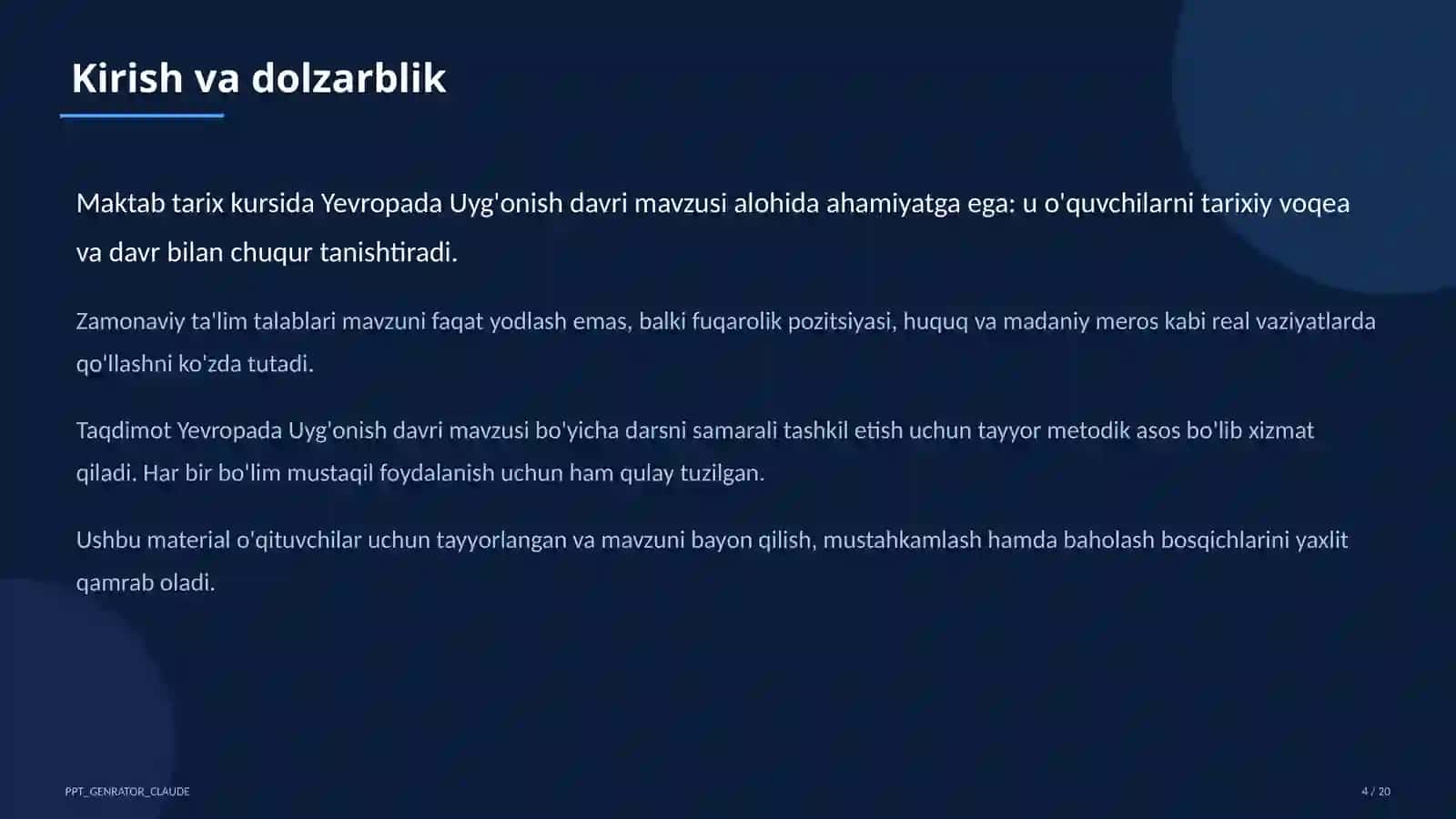Yevropada Uyg'onish davri (8-sinf) 4