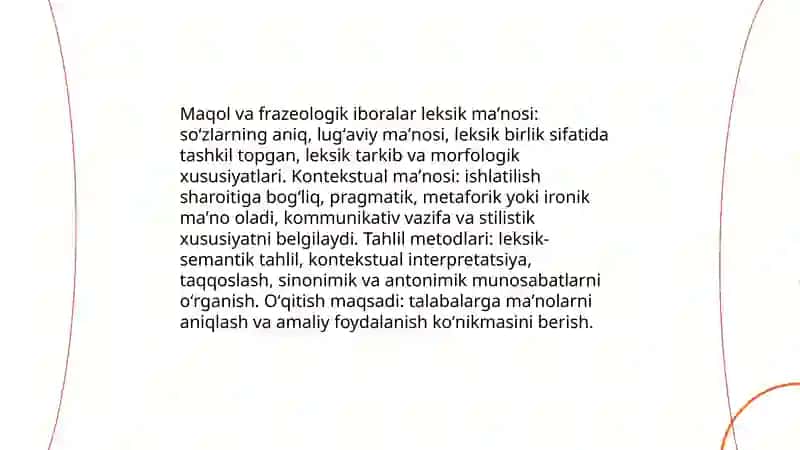 Xalq maqollari va frazeologik iboralardan foydalanish mahorati 4