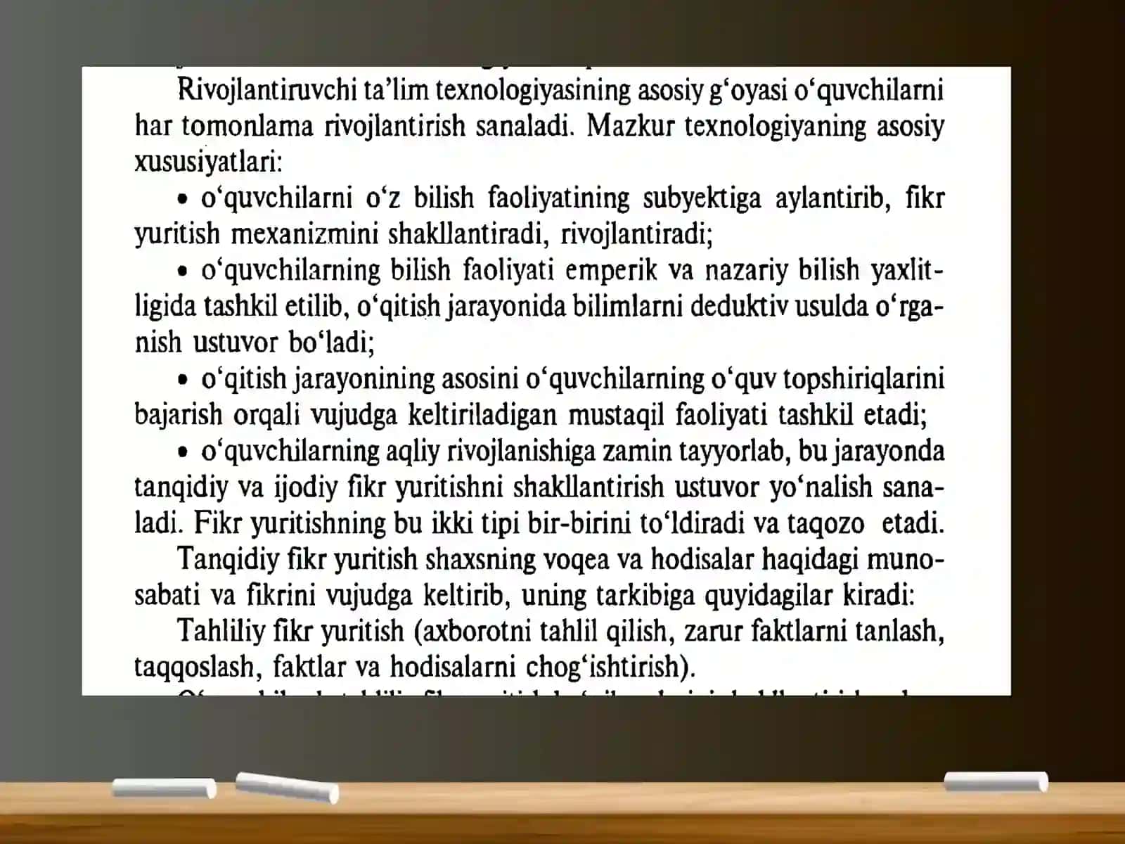 RIVOJLANTIRUVCHI TA’LIM TEXNOLOGIYALARI 4