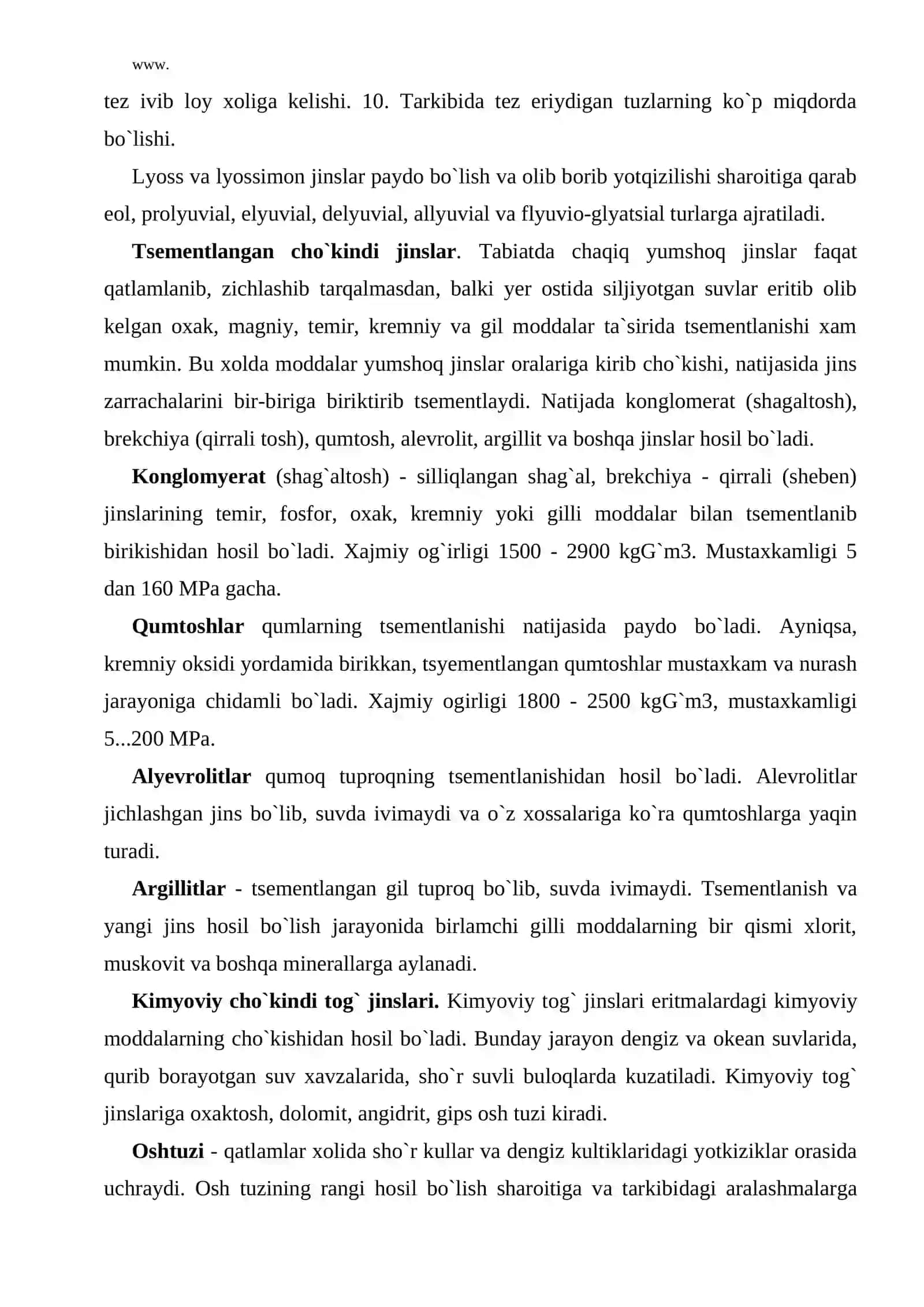 Cho`kindi tog` jinslari endogen geologik jarayonlar intruziv magmatizm 4